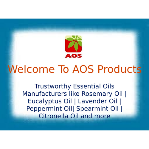 All About Essential Oils Manufacturers in India - AOS Products