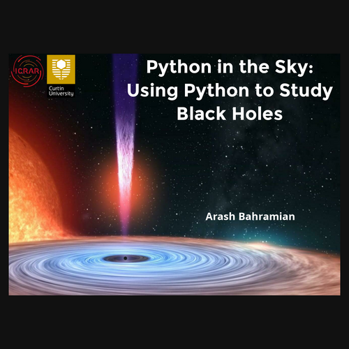 Python and black hole astronomy