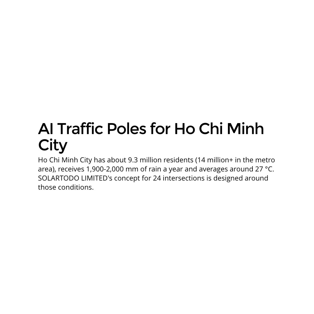 AI Traffic Poles for Ho Chi Minh City: How Motorbike Density, Monsoon ...