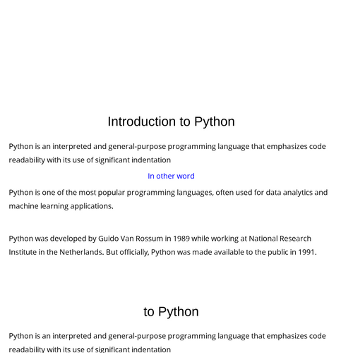 INTRODUCTION OF C