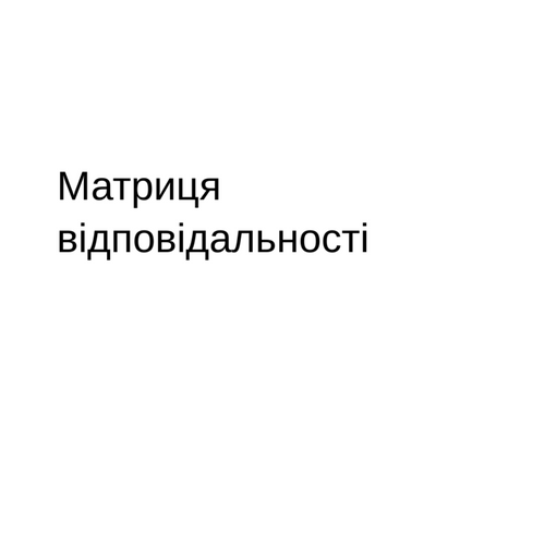 Матриця відповідальності