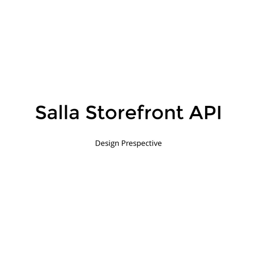 Salla Storefront API