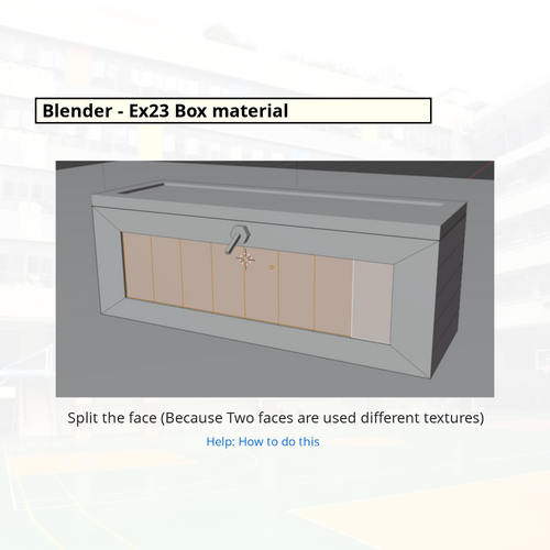 Blender Ex23 Box material