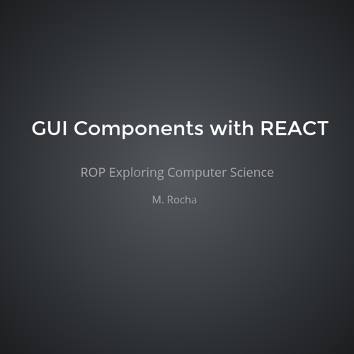 GUI Components with REACT
