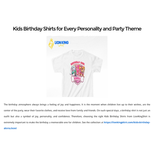 lion king party shirts