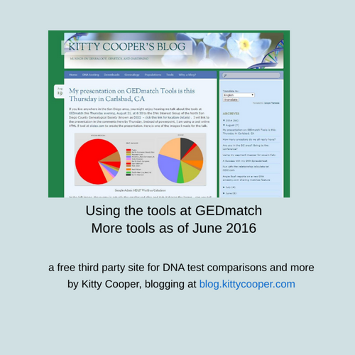 GEDmatch Tools 2016