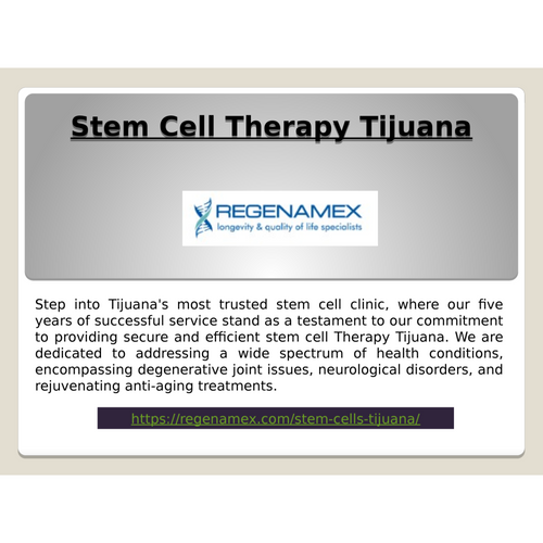 Stem Cell Therapy Tijuana