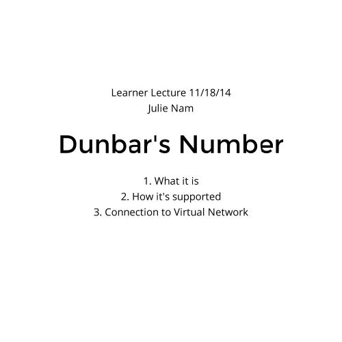 Dunbar's Number