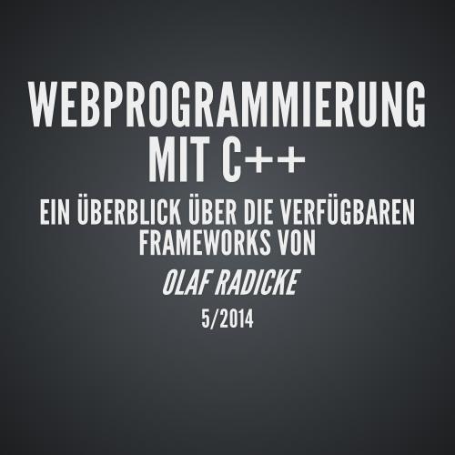 Webprogrammierung mit C++