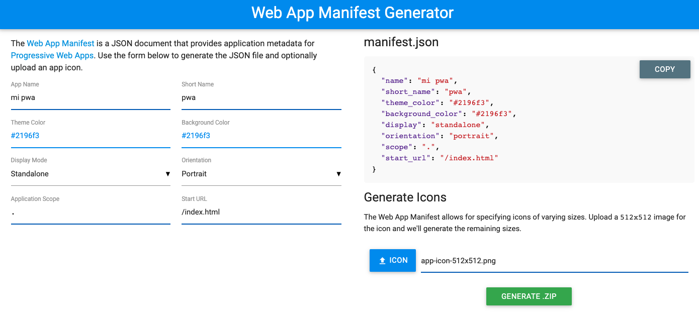 Manifest json file. Pwa web manifest generator. pwa display mode. pwa.